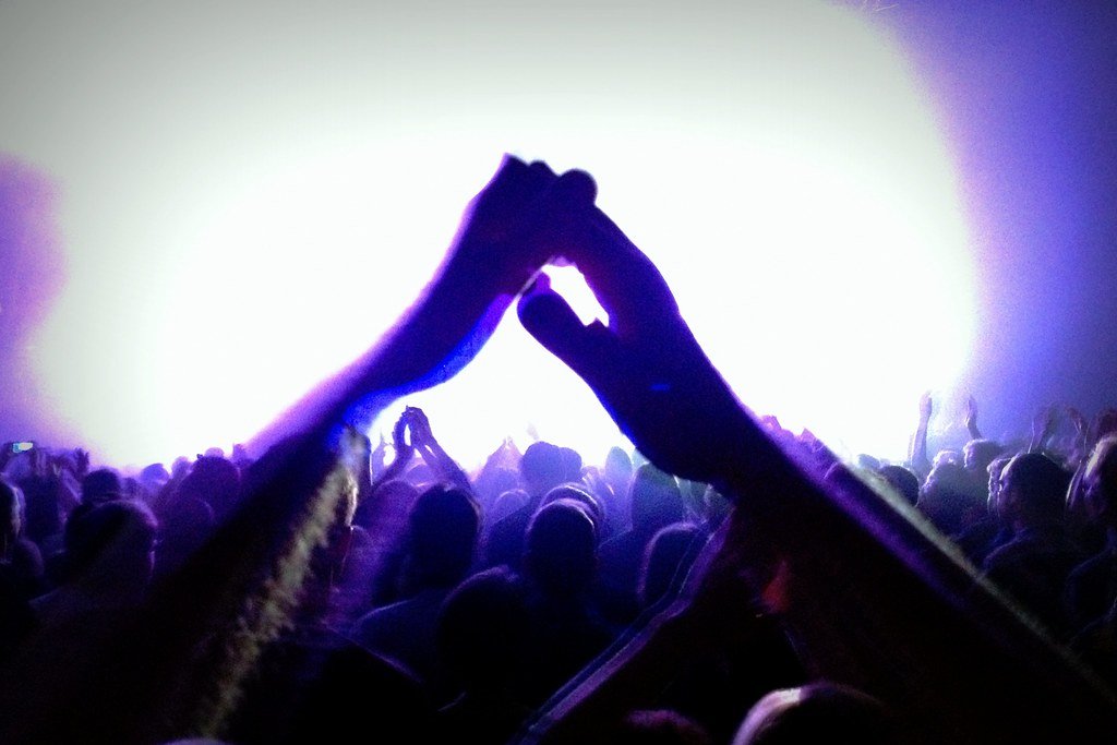 hands at concert