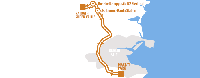 concert bus route to Marlay park from Ratoath